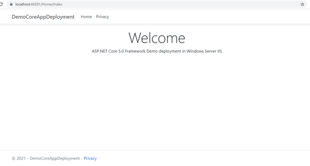 How to Deploy ASP.NET Core 5.0 Application in Windows Server IIS